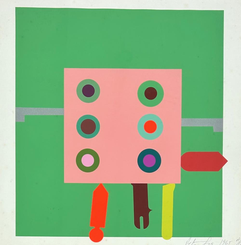 Peter Gee comparable auction result: peter gee 1932 2005 untitled a p 1965 silkscreen 19 1 2 x 17 3 4 image 26 3 4 x 25 3 4 framed