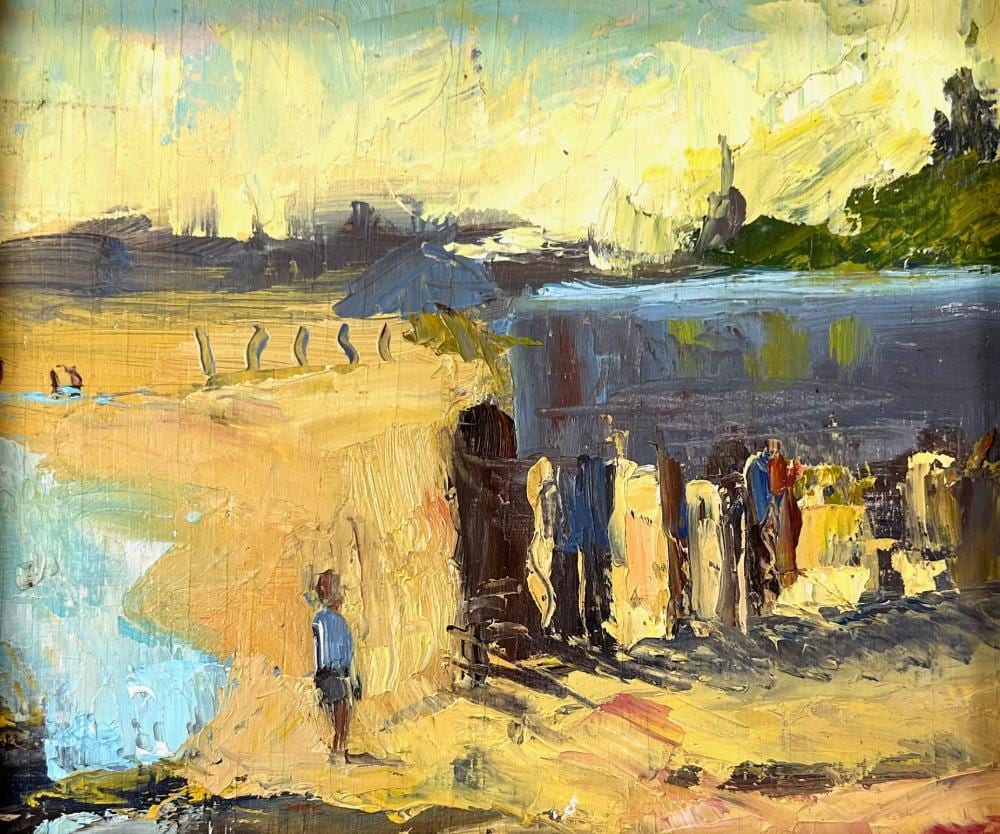 Mary Giammarino comparable auction result: mary giammarino 20 21st c figure on the beach oil on panel 6 x 7 1 4 7 3 4 x 8 3 4 framed
