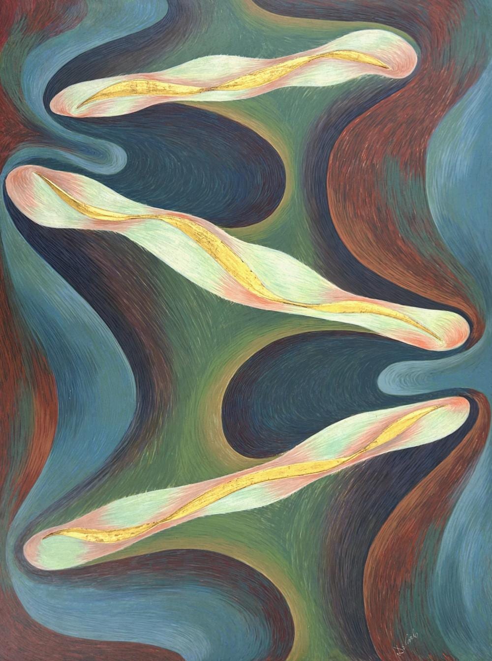 Charles De Carlo comparable auction result: charles de carlo 1911 2003 untitled abstract oil and gilting in relief on panel 24 x 18 25 1 2 x 19 1 2 framed