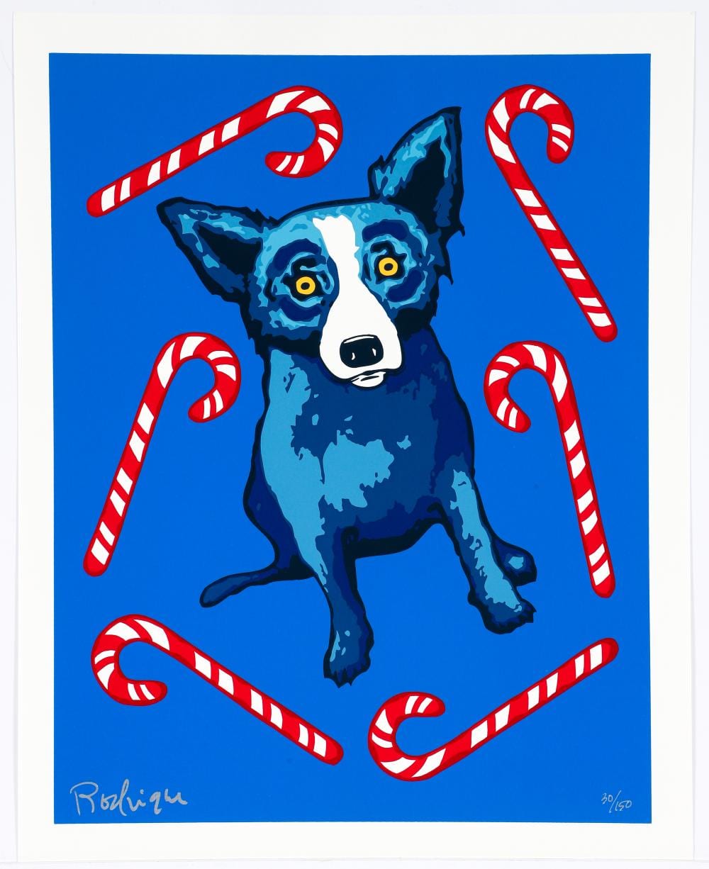 george rodrigue signed blue dog screenprint sweet like you · Concept Art Gallery · 2026-06-06 George Rodrigue comparable auction result: george rodrigue signed blue dog screenprint sweet like you