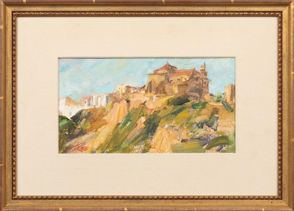 Laura Robb comparable auction result: laura robb american new mexico b 1955 arcos de la frontera oil on canvas laid on panel