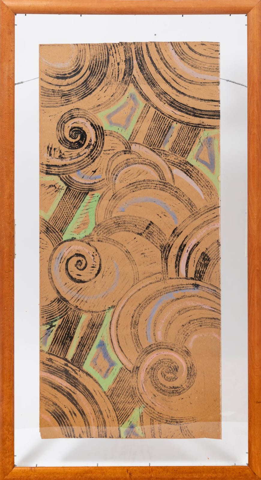 Walter Inglis Anderson comparable auction result: walter inglis anderson american mississippi 1903 1965 clouds hand colored linocut on wallpaper