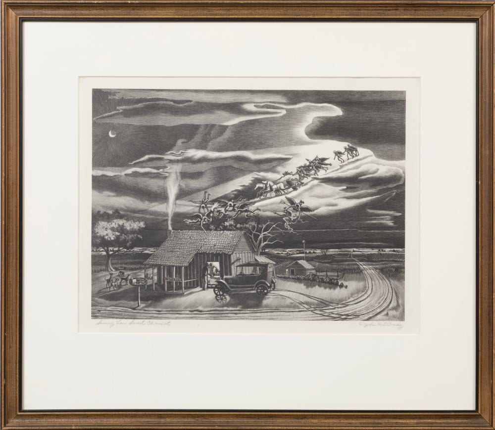 John McCrady comparable auction result: john mccrady american mississippi 1911 1968 swing low sweet chariot lithograph on paper
