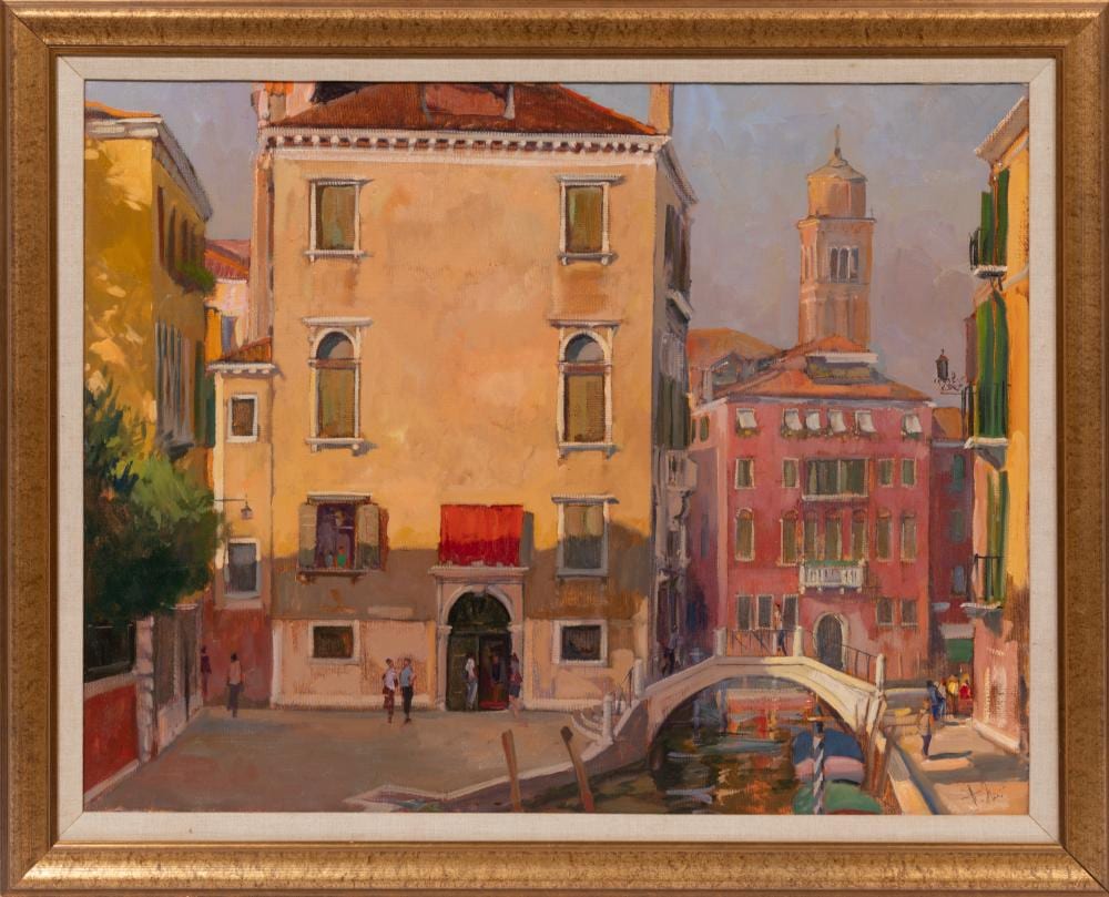 Tony Green comparable auction result: tony green italian louisiana b 1954 pallazzo cini oil on canvas