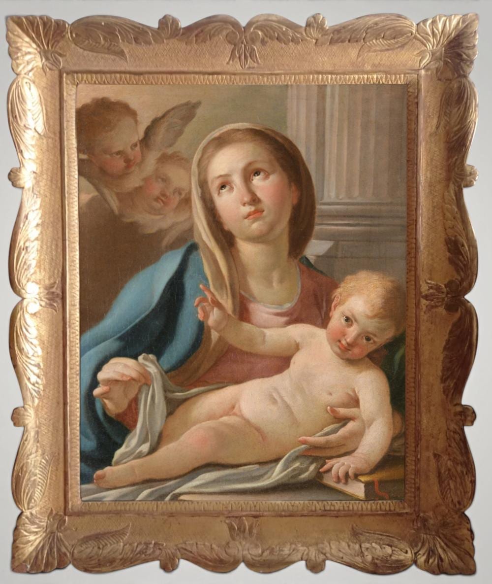 Francesco de Mura comparable auction result: francesco de mura naples 1696 1782 madonna with the bambino
