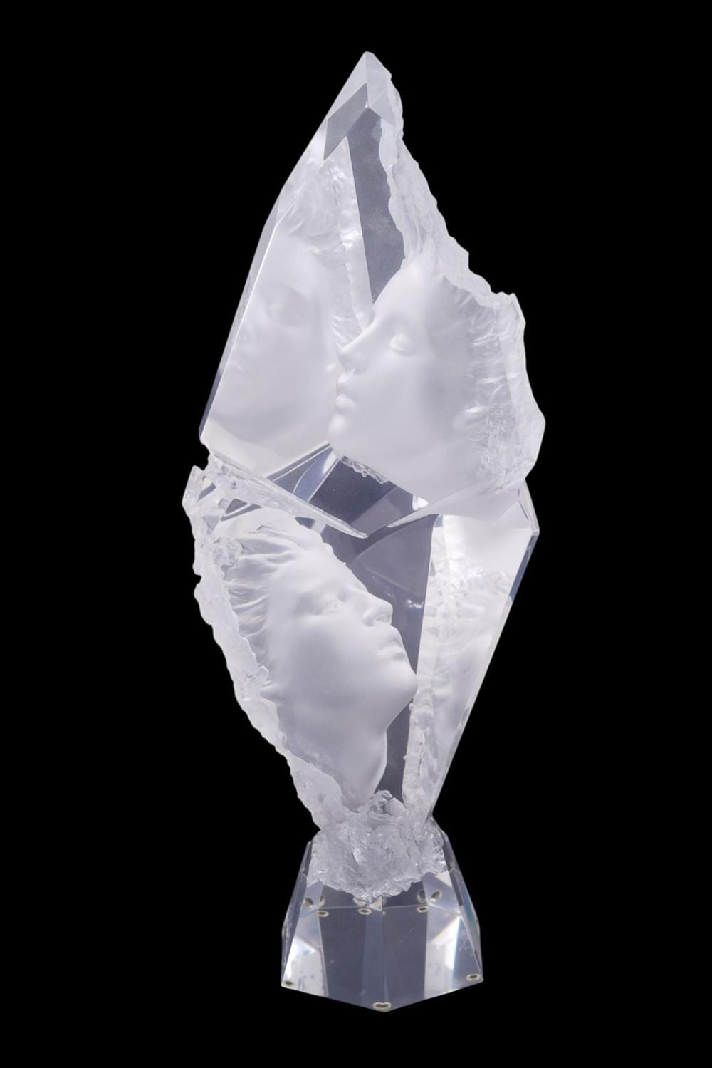 Michael Wilkinson comparable auction result: michael wilkinson american b 1954 crystal fire acrylic sculpture signed wilkinson 2000 mnw 333 900 17 h x 4 w