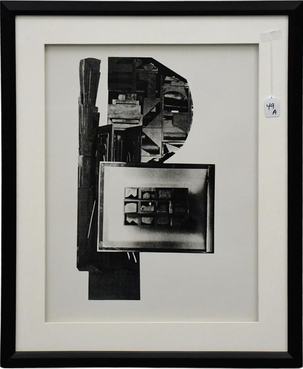 Louise Nevelson comparable auction result: louise nevelson american 1899 1988 facade signed serigraph ed 44 125 pencil signed and dated 1966 22 x 16 1 2 sight overall framed size is 29 x 23 1 2 inches
