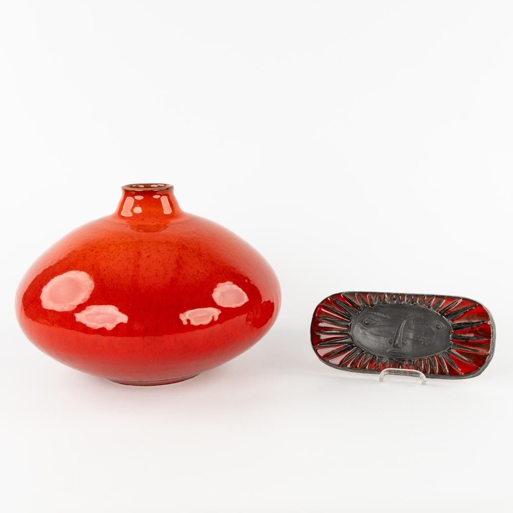 Rogier Vandeweghe comparable auction result: rogier vandeweghe 1923 2020 a large selenium glazed vase and a figurative bas relief for amphora