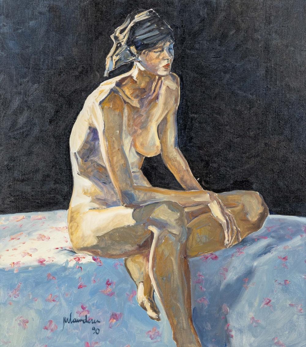 johan van vlaenderen 1952 nude oil on canvas 1990 · Flanders Auctions · 2026-06-09 Johan van VLAENDEREN comparable auction result: johan van vlaenderen 1952 nude oil on canvas 1990