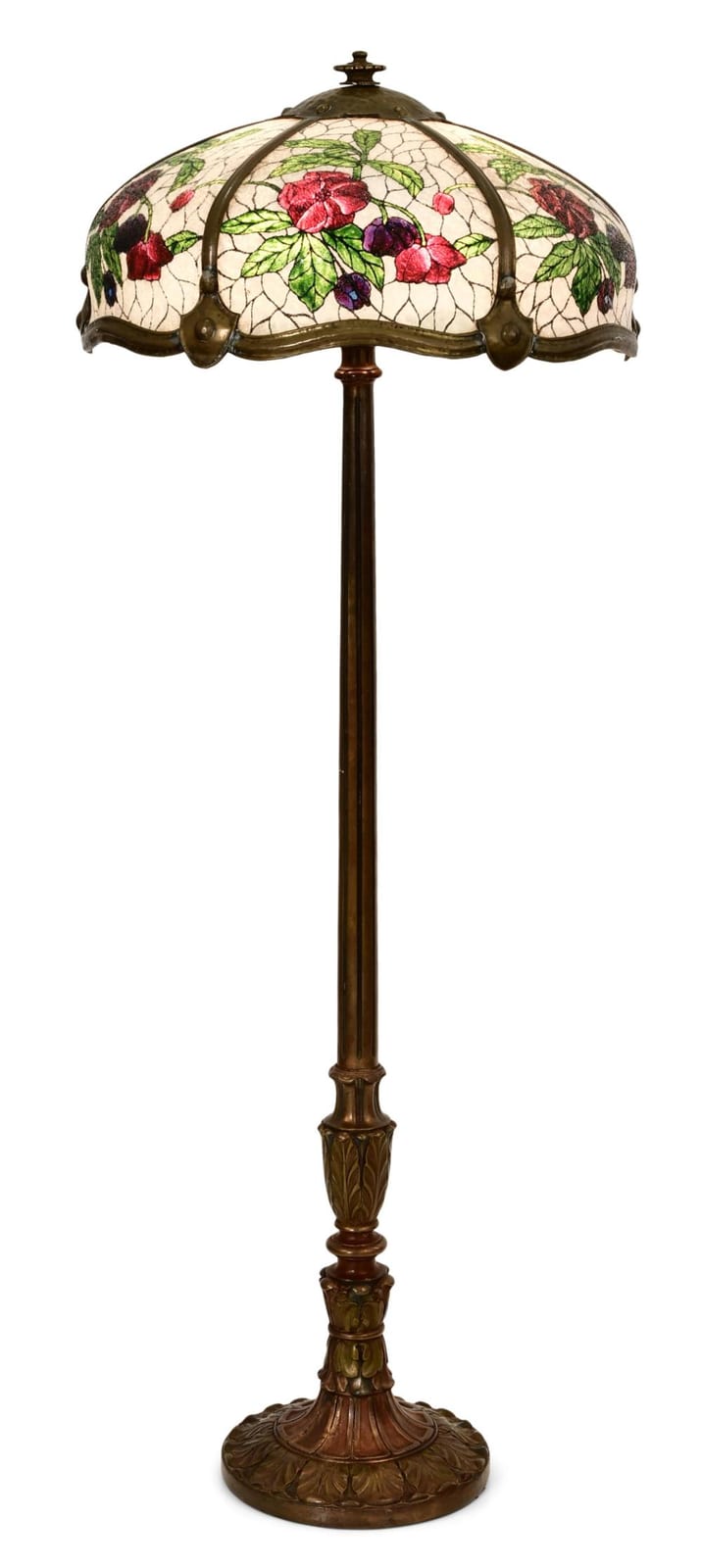 John Morgan comparable auction result: john morgan sons peony floor lamp