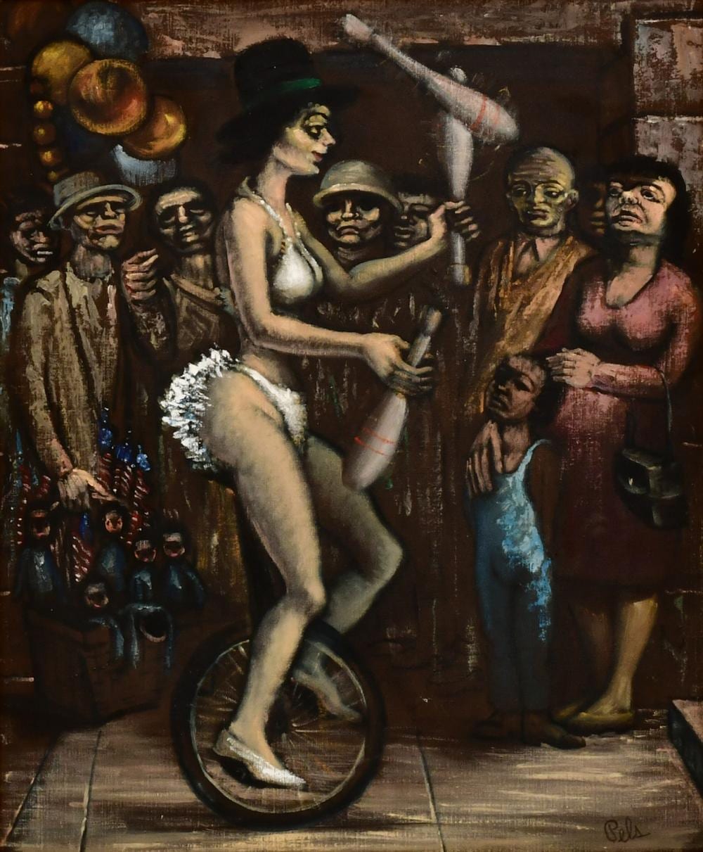 albert pels american 1910 1998 street acrobat · Fontaine's Auction Gallery · 2026-06-07 Albert Pels comparable auction result: albert pels american 1910 1998 street acrobat