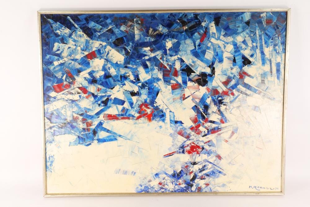 Marion Riseman comparable auction result: abstract oil on canvas by marion riseman