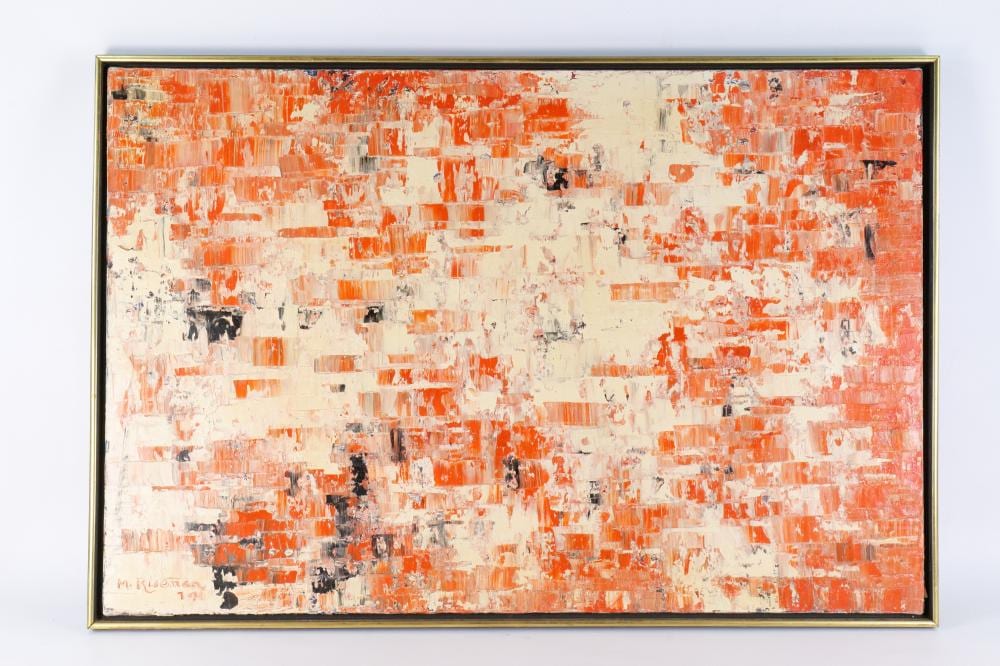 Marion Riseman comparable auction result: abstract oil on canvas by marion riseman