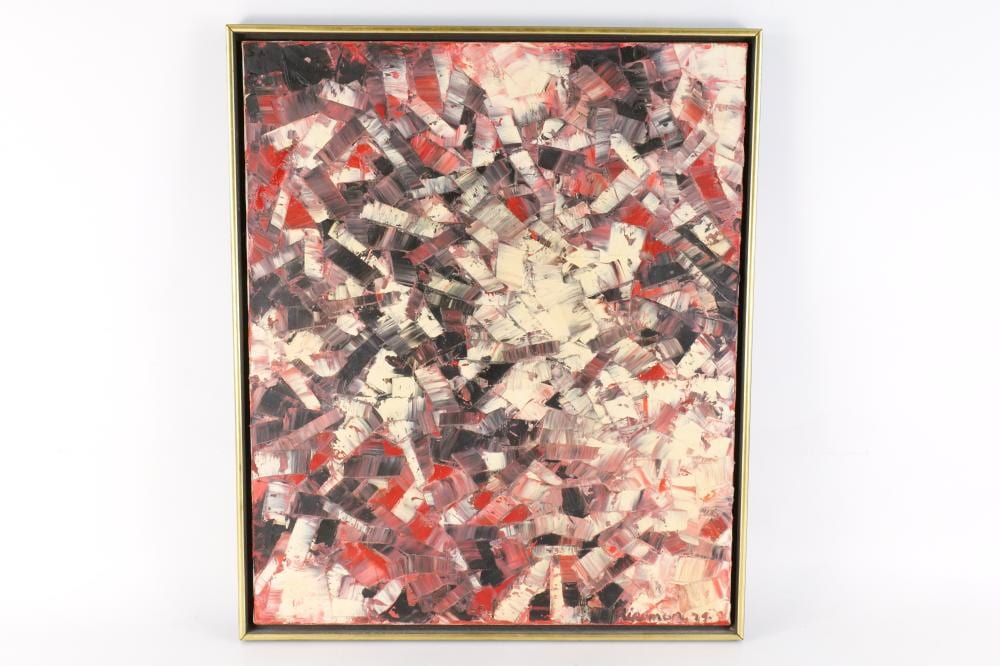 Marion Riseman comparable auction result: abstract oil on canvas by marion riseman