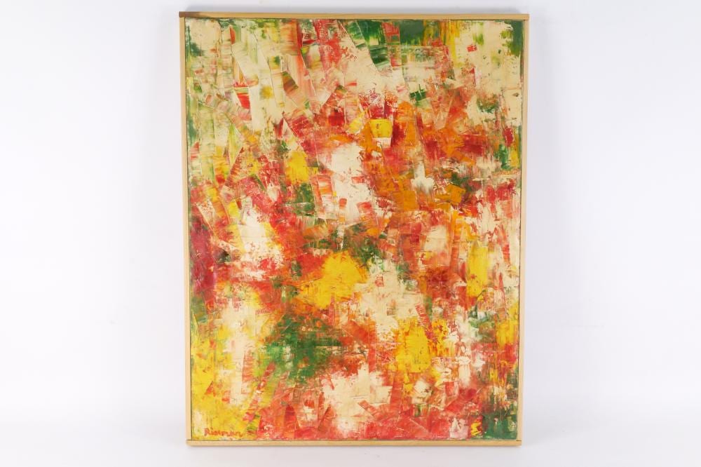 Marion Riseman comparable auction result: abstract oil on canvas by marion riseman