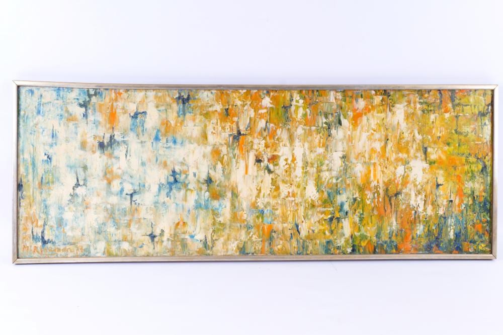 Marion Riseman comparable auction result: abstract oil on canvas by marion riseman