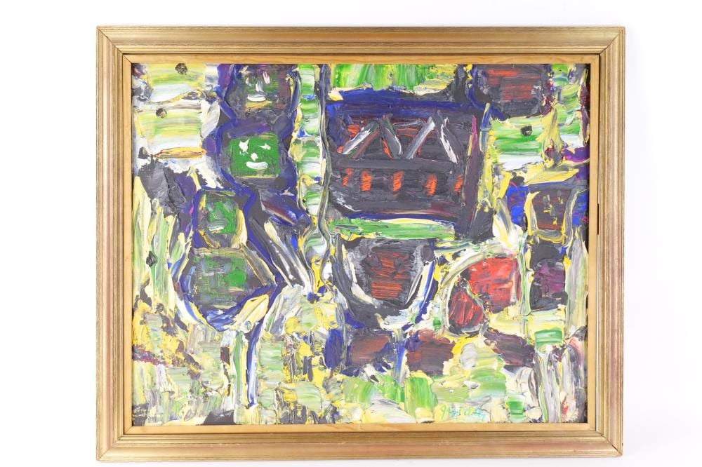 Jay Milder comparable auction result: abstract oil on canvas by jay milder