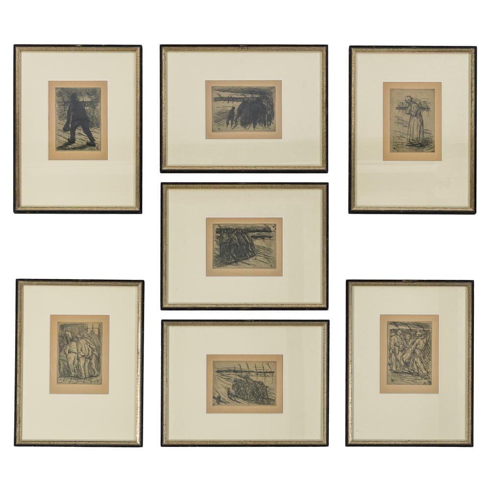 Eugène Laermans comparable auction result: eug ne laermans 1864 1940 a set of seven etchings