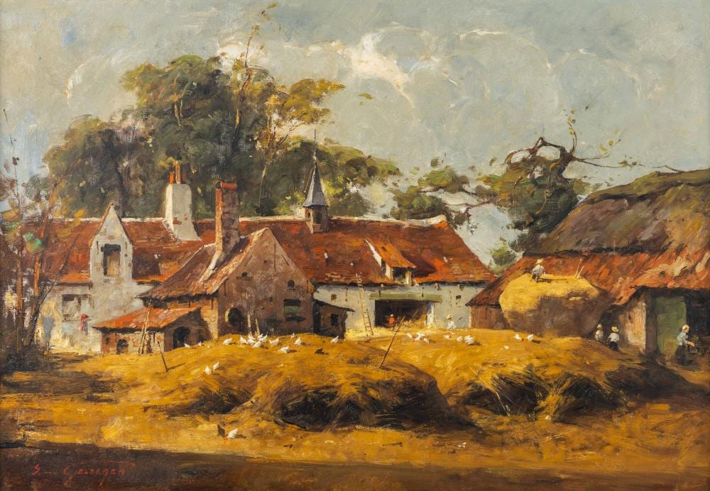 Simon Van Gelderen comparable auction result: simon van gelderen 1905 1986 view of the farm oil on canvas
