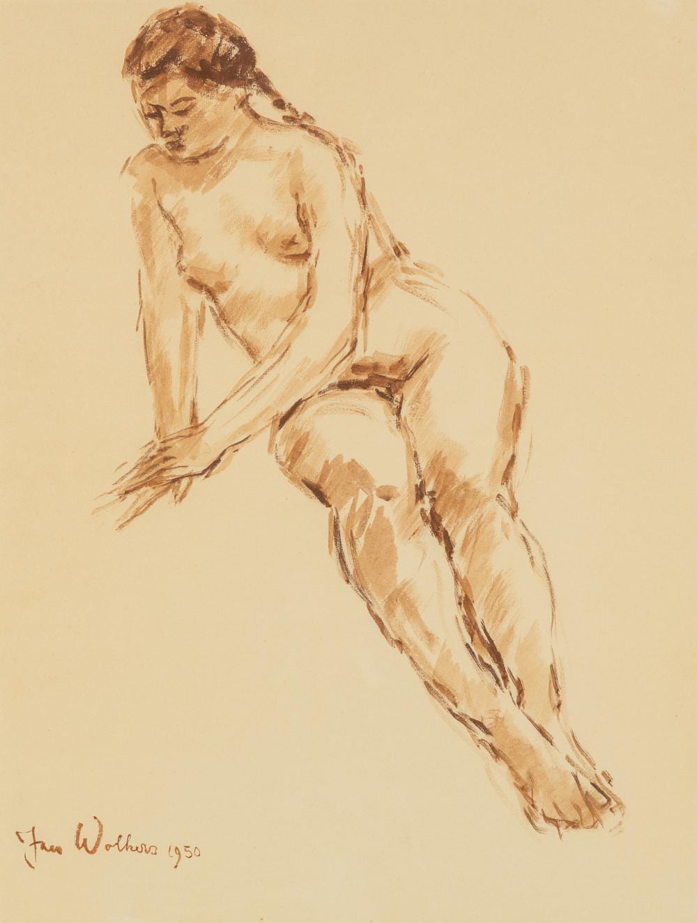 Jan Hendrik Wolkers comparable auction result: jan wolkers 1925 2007 figurative composition ink on paper