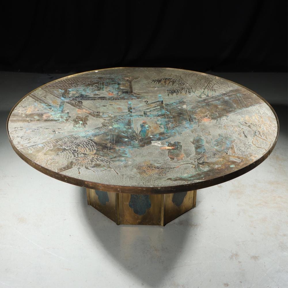 Kelvin LaVerne comparable auction result: philip and kelvin laverne chan coffee table 18 h x 47 1 4 diam