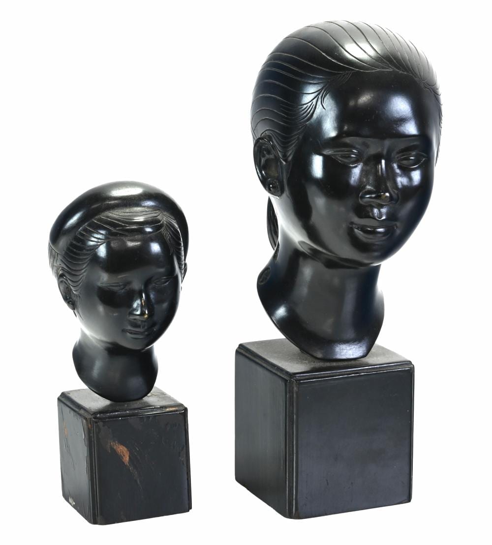 Thanh Le Nguyen comparable auction result: mid century modern bronze bust by nguyen thanh le