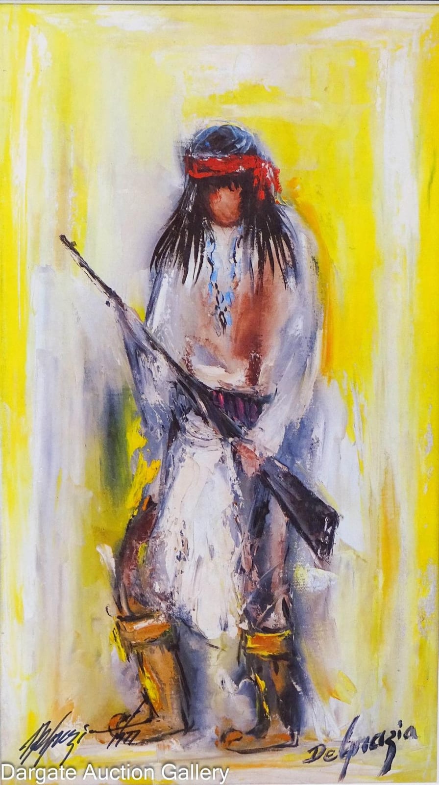 Ted DeGrazia comparable auction result: ted degrazia print apache hunter