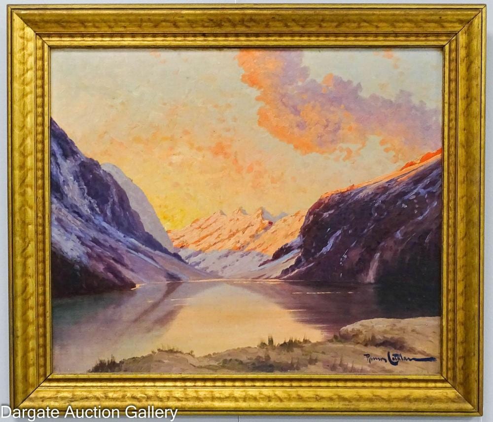 Benito Ramos Catalan comparable auction result: benito ramos catalan oil on board mountain landscape
