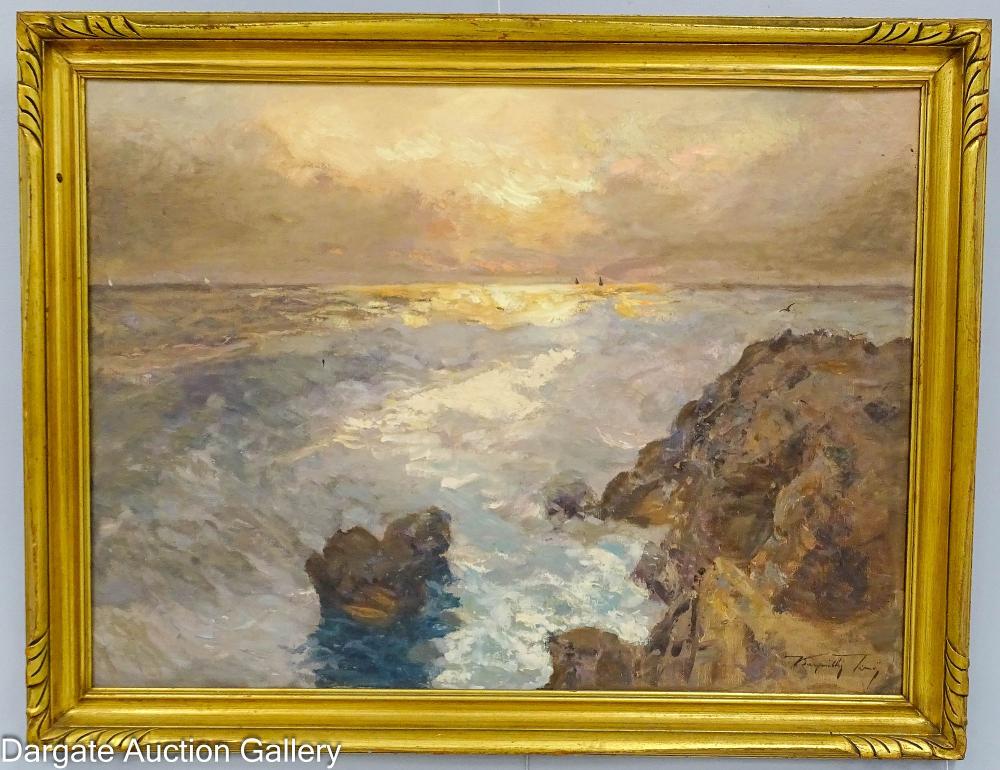 jeno karpathy oil on canvas italian coastal scene · Dargate Auction Galleries · 2026-05-31 Jeno Karpathy comparable auction result: jeno karpathy oil on canvas italian coastal scene