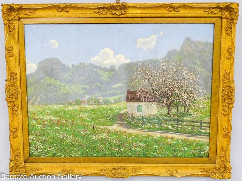 Philipp Graf comparable auction result: philipp graf oil on canvas german landscape