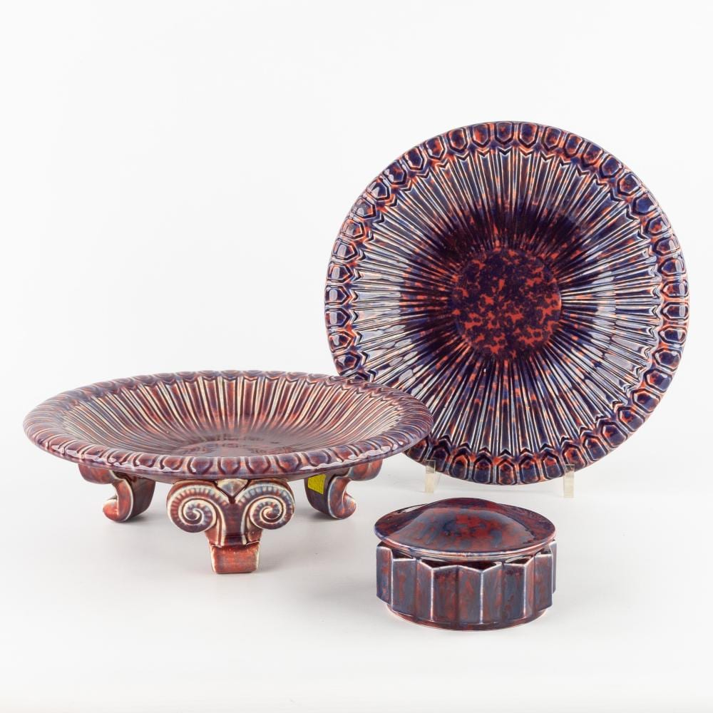 Jean Luce comparable auction result: jean luce 1895 1964 two bowls and a lidded vase for villeroy boch art deco