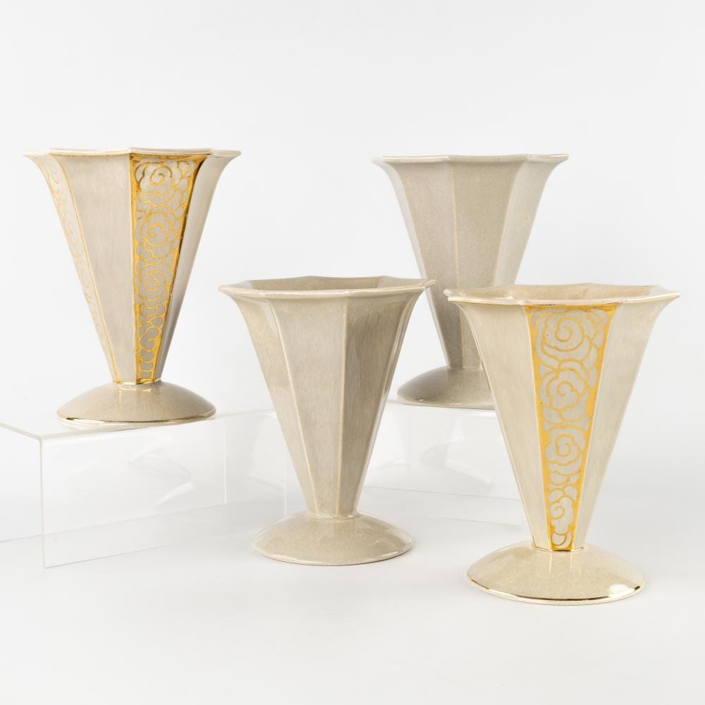 Jean Luce comparable auction result: jean luce 1895 1964 two pairs of art deco drop vases glazed ceramic circa 1930