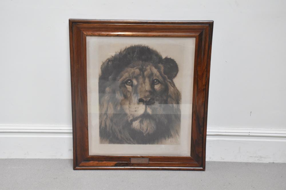 Herbert Thomas Dicksee comparable auction result: herbert dicksee 1862 1942 etching his majesty 70 x 60cm in rosewood frame with presentation plaque