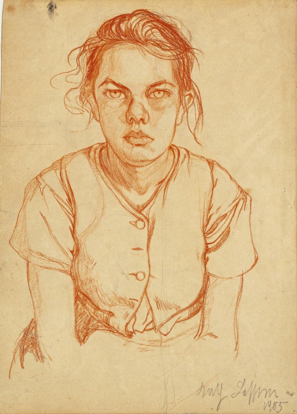 Käte Lassen comparable auction result: k te lassen flensburg 1880 flensburg 1956 portrait of a girl