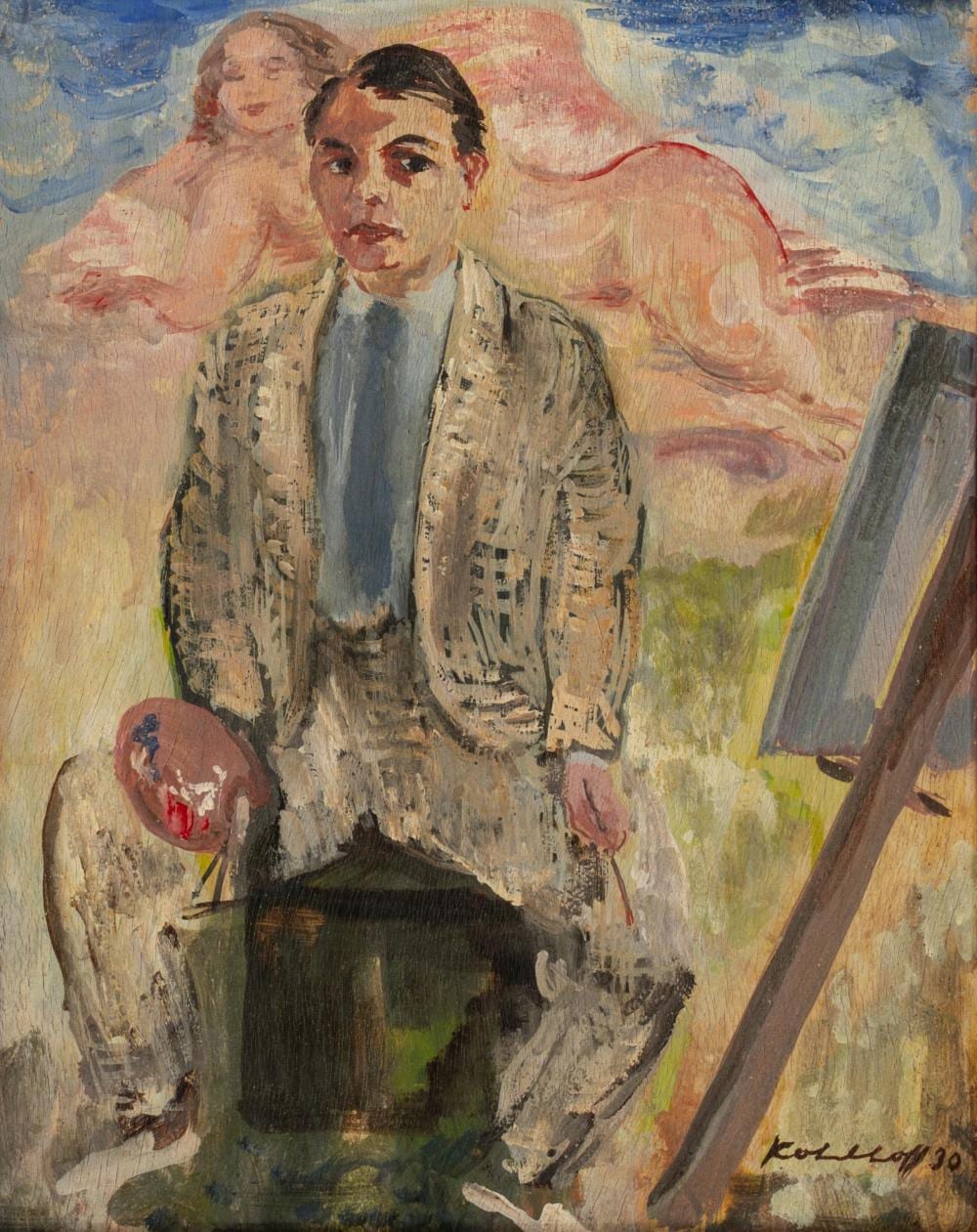 wilhelm kohlhoff berlin 1893 schweinfurt 1971 selfportrait with modell · Auktionshaus Stahl · 2026-06-05 Wilhelm Kohlhoff comparable auction result: wilhelm kohlhoff berlin 1893 schweinfurt 1971 selfportrait with modell