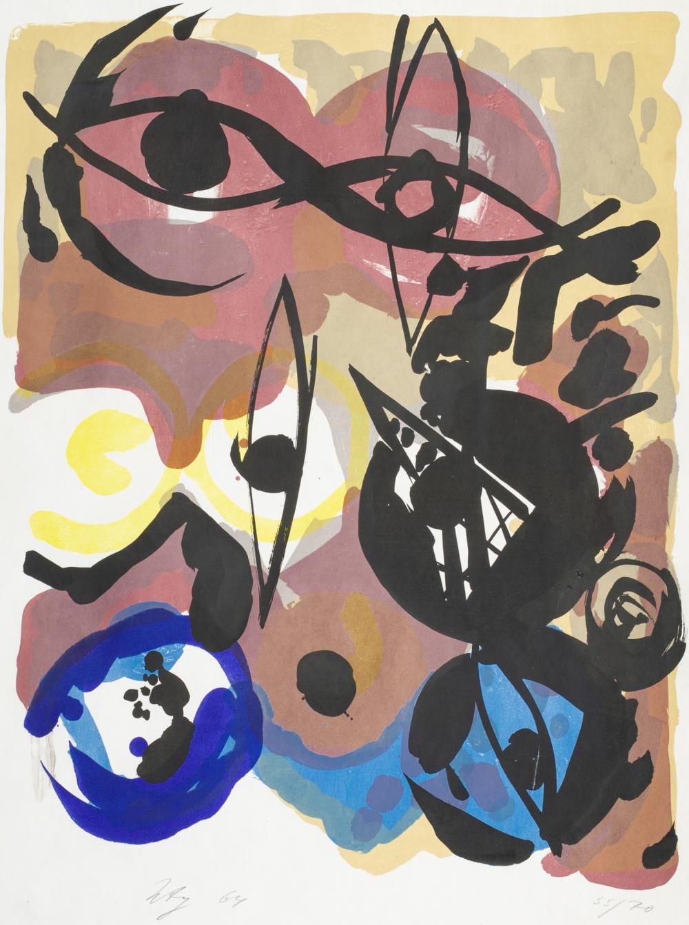 Ernst Wilhelm Nay comparable auction result: ernst wilhelm nay berlin 1902 k ln 1968 1964 3