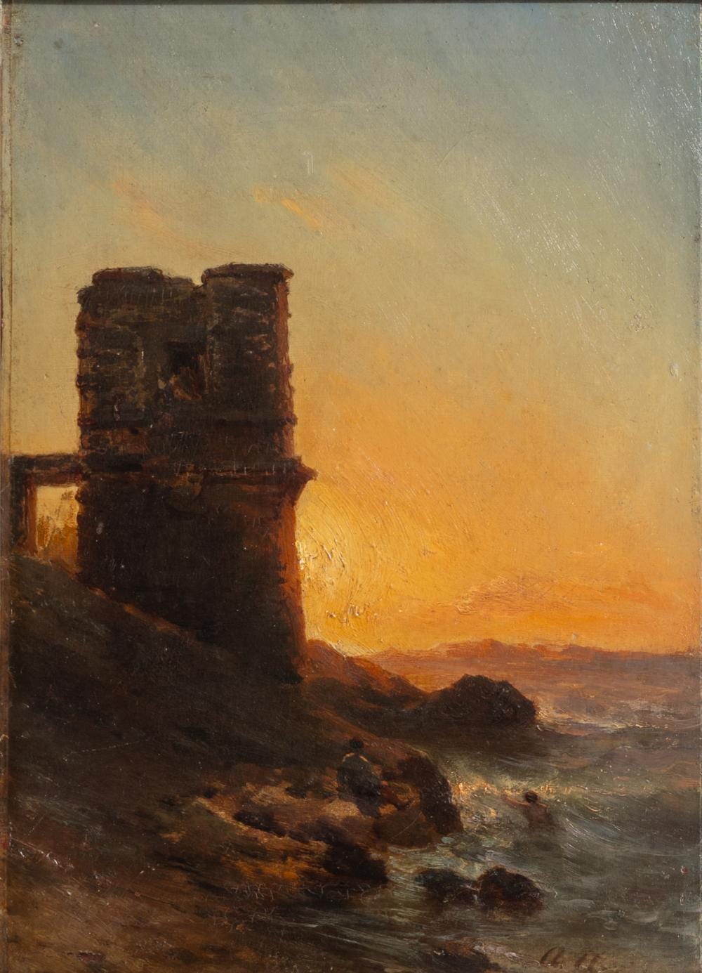 Andreas Achenbach comparable auction result: andreas achenbach kassel 1815 d sseldorf 1910 evening by th shore