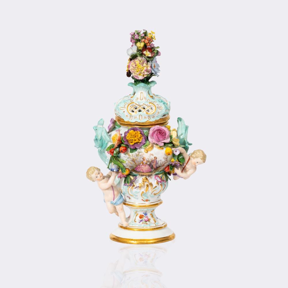 Johann Joachim Kändler comparable auction result: johann joachim kaendler fischbach sachsen 1706 meissen 1775 potpourri vase with cupids