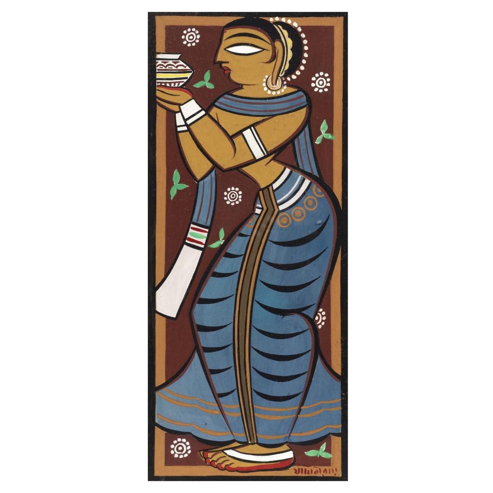 Jamini Roy comparable auction result: jamini roy 1887 1972 untitled gopini