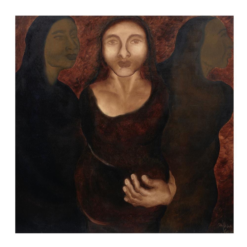 Arpana Caur comparable auction result: arpana caur b 1954 untitled widows of chasnala