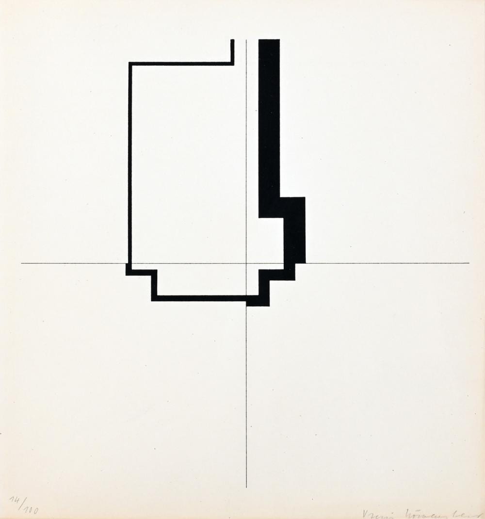 Verena Loewensberg comparable auction result: verena loewensberg 1912 1986 2 sheets untitled 1974 construction 1941