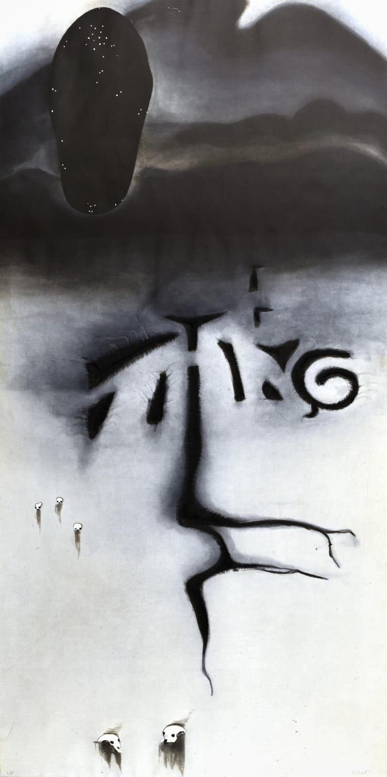 Enzo Cucchi comparable auction result: enzo cucchi 1949 triptych la lupa di roma