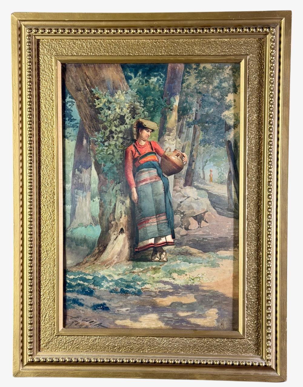 Belisario Gioja comparable auction result: genre painting by belisario gioja