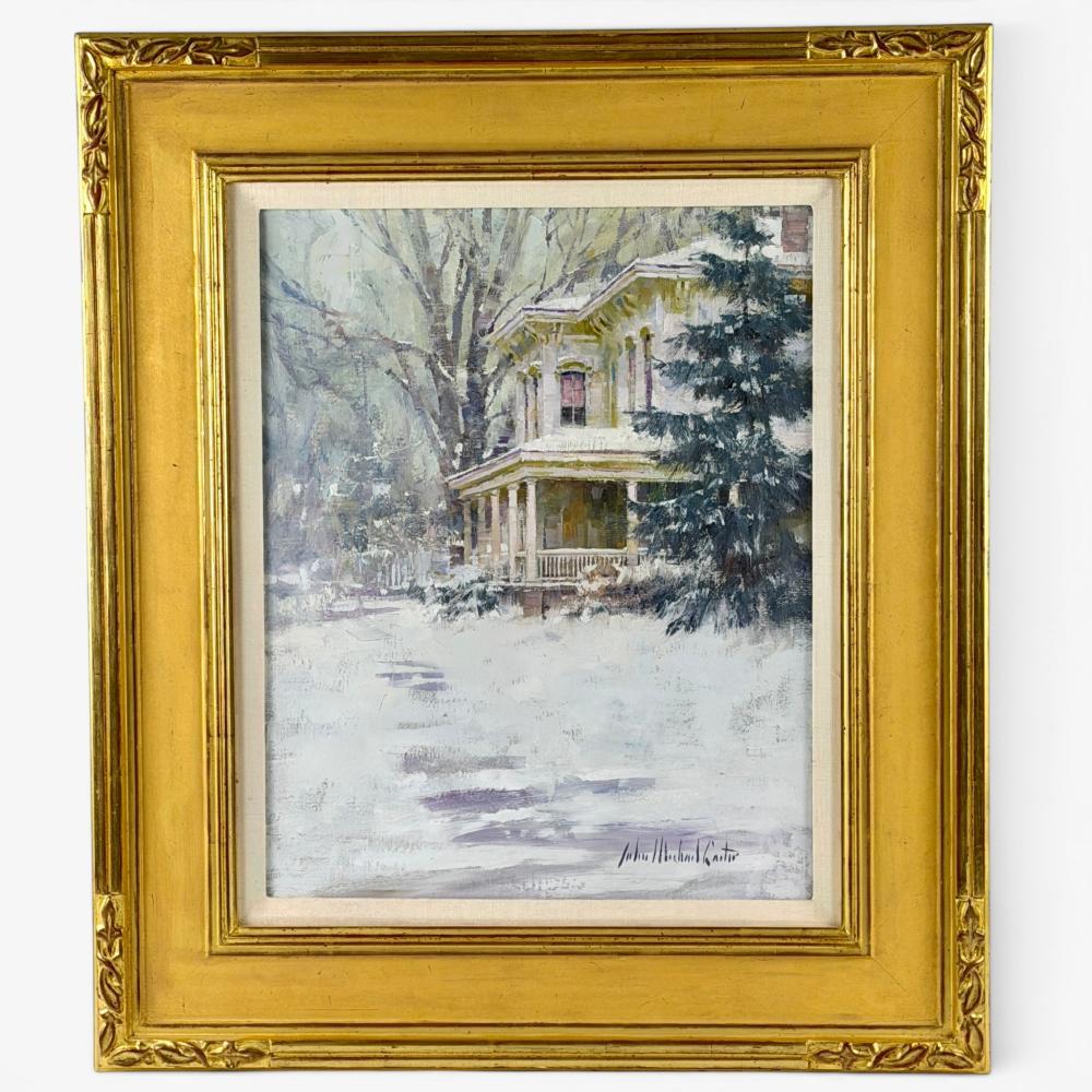 John Michael Carter comparable auction result: john michael carter oil on canvas winter scene
