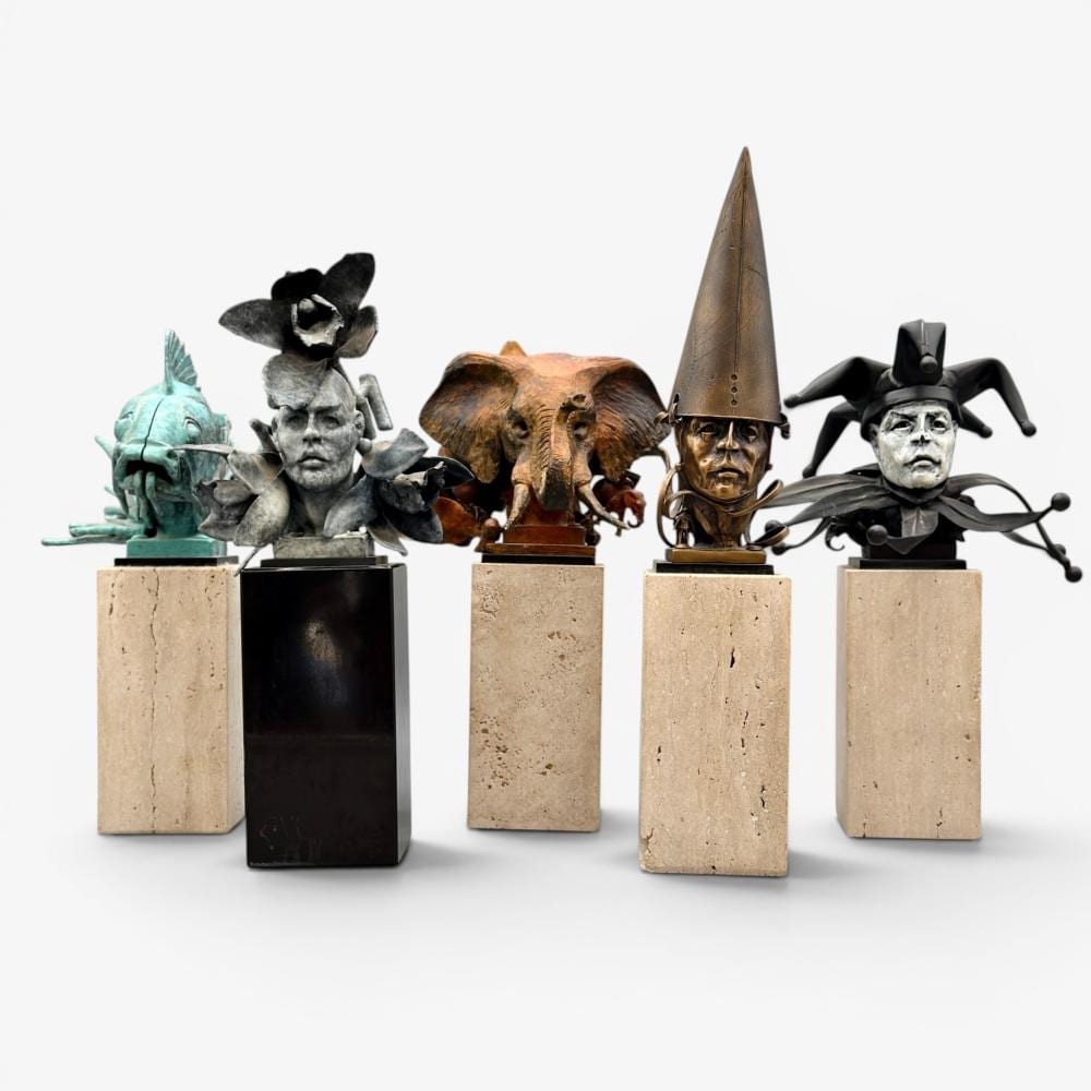 Theodore Gall comparable auction result: theodore gall group of five signed sculptures