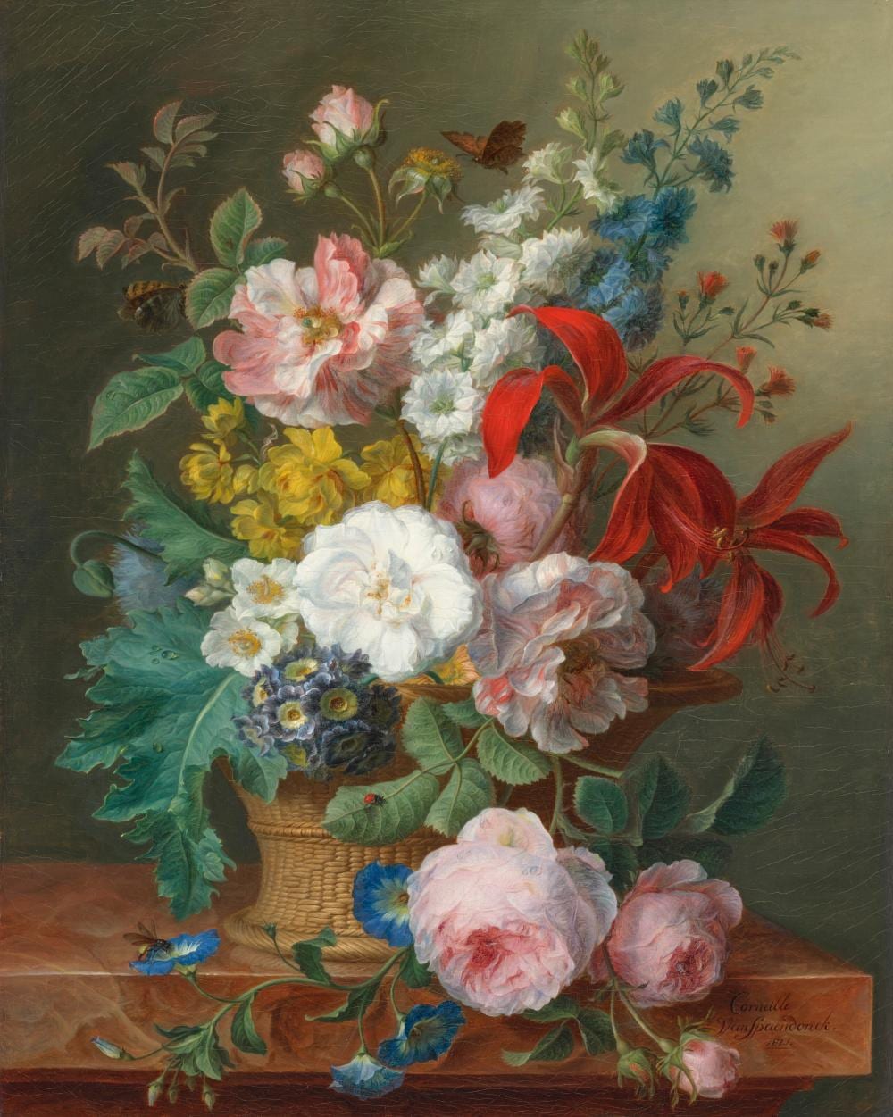 Cornelis van Spaendonck comparable auction result: cornelis van spaendonck tilburg 1756 1839 paris une corbeille de diff re