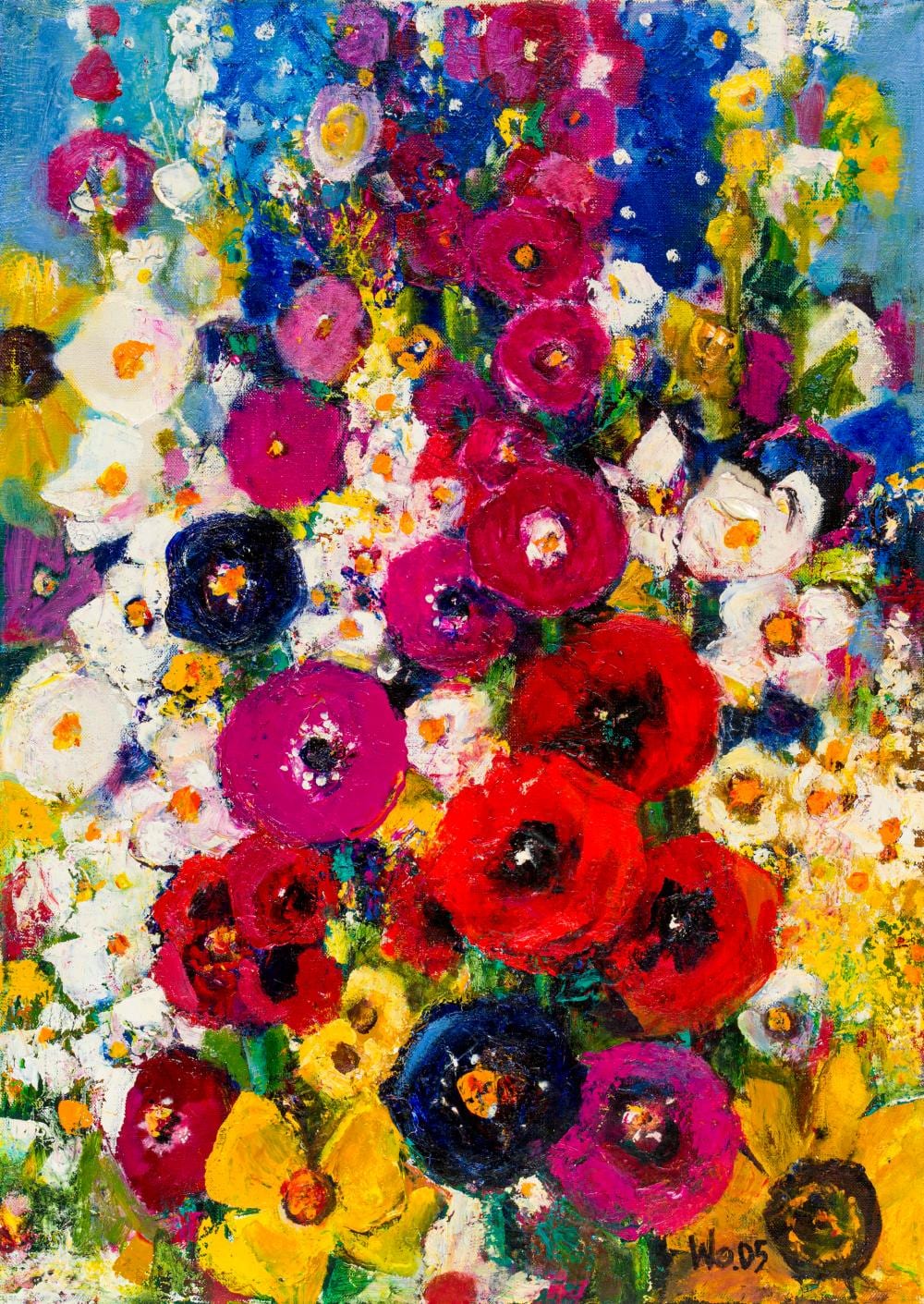 Walter Womacka comparable auction result: walter womacka blumenst ck mit malven 2005