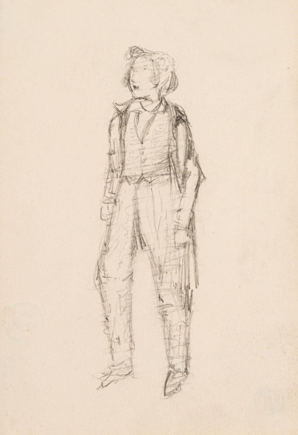 Ferdinand von Rayski comparable auction result: ferdinand von rayski zugeschr stehender knabe mid 19th cent