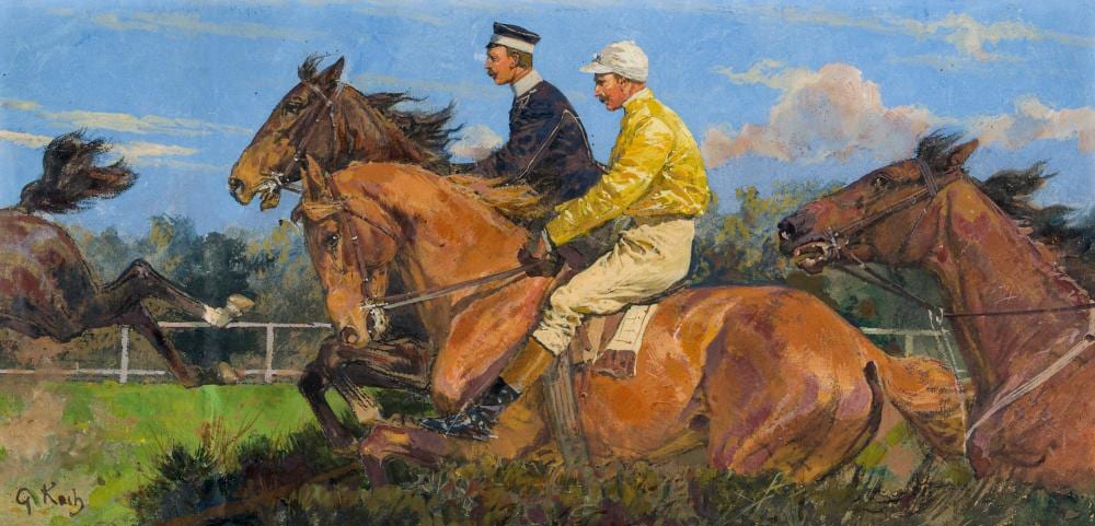 Georg (1857) Koch comparable auction result: georg karl koch hindernisrennen um 1890 1910