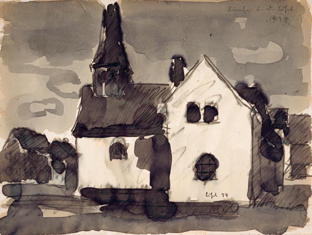 Albert Wigand comparable auction result: albert wigand kirche in der eifel 1934
